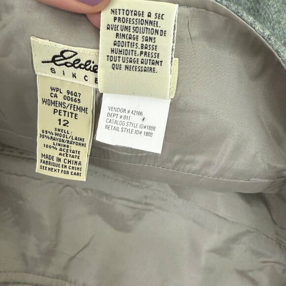 VTG Eddie Bauer Wool Blend Academia Skirt Womens size 12 Petite - Picture 4 of 7